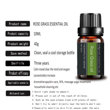 Palmarosa Oil Pure Rosegrass Essential Oil for Aromatherapy