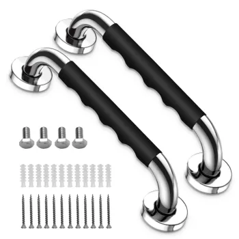 304 Stainless Steel Silicone Handprint Bathroom Handrail for Disabled and Toilet Safety