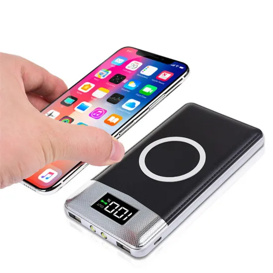 2018 new arrival Mobile charger Qi wireless Power Bank 10000mAh with Digital Display