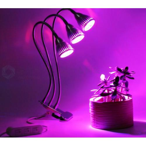 Clip clamp led plant grow light 3head 30W