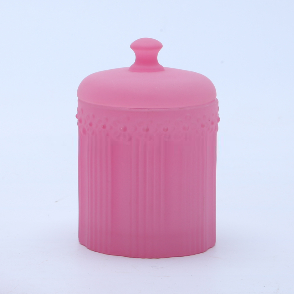 luxury Purple Glass Jar For Candle Making