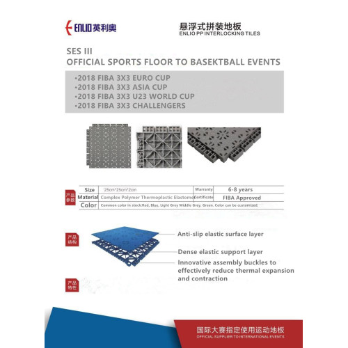 2020 HOTSALE PP Interlocking Modular Sport Flooring