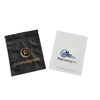 Clear Zip Lock Smile Invisible Aligners Reusable Sachet Bags