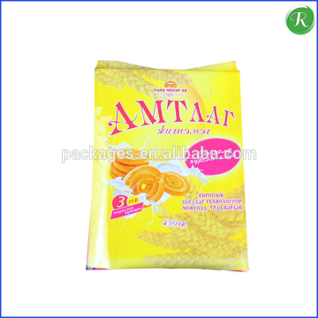 100% Food Grade Transparent Clear Window OPP BOPP Plastic Square Block Flat Bottom Pouch Bag with Zipper
