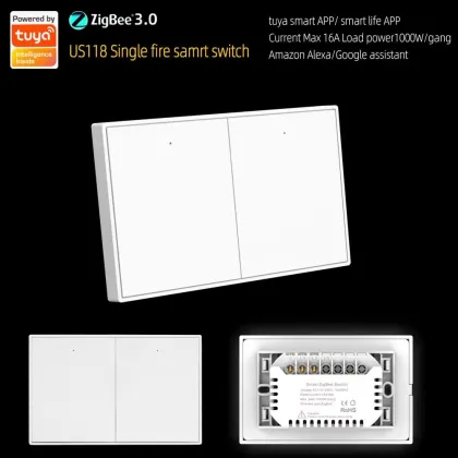 Tuya Zigbee 4 Gang Smart Switch for Alexa, Google Home, and HomeKit