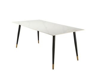 Polished Natural Ceramic Dining Table