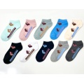 Cute polyester socks with heart-shaped pattern