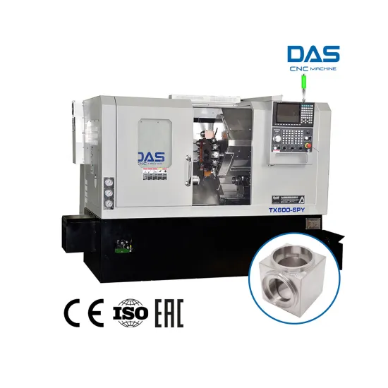 High Precision Fanuc CNC Control System TX600-6PY: 4-Axis Slant Bed Lathe with Single Spindle Vertical CNC Lathe, Operated at 220V Voltage