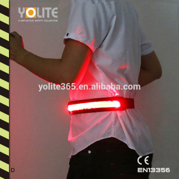 LED luminous belt,LED light belt,LED reflective waist belt with CE EN13356