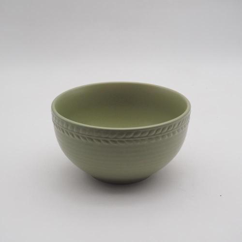 Set di ceramiche in ceramica verde, set di stoviglie in gresca, set di stoviglie a colori più popolari