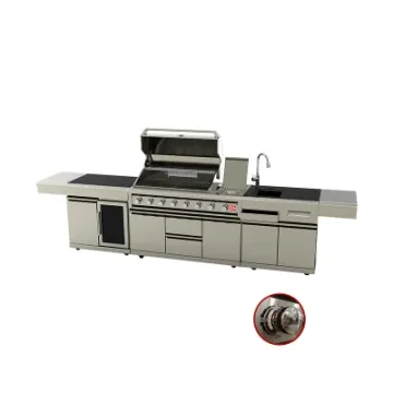 Hot Selling Outdoor Kitchen Island BBQ Gas Grill with Sink