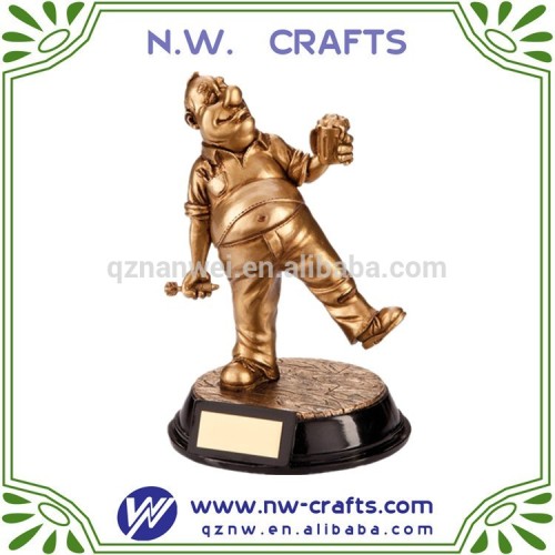 funny beer belly darts resin trophy figurine