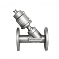 Stainless Steel Flanged Pneumatic Angle Seat Valve