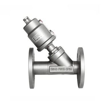 Stainless Steel Pneumatic Flanged Angle Seat Valve