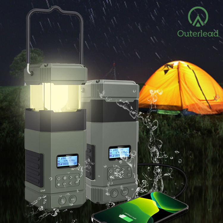 Lanterna de acampada LED recargable con Power Bank