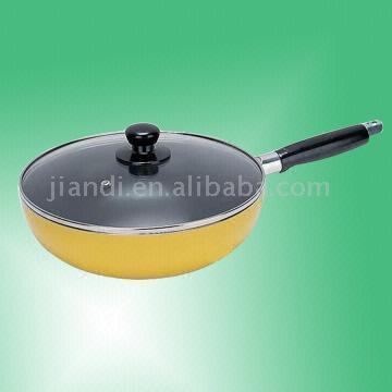 wok with glass cover