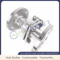 China Two-piece flange high platform ball valve Manufactory
