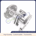 Two-piece flange high platform ball valve