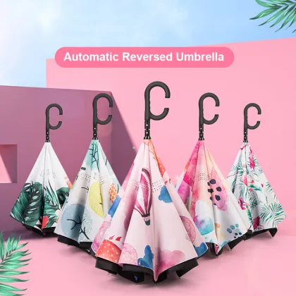Custom Print Brand Logo UV Reverse Umbrella