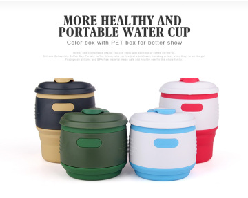 2017 hot selling products foldable silicone collapsible coffee mug