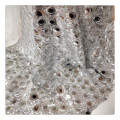 Nouveau design Big Sequin broderie Stretch Lace Net Brodery Tissu en ligne tissu en ligne