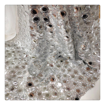 new design big sequin embroidery stretch lace net embroidery fabric online fabric