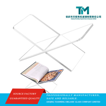 Modern Clear Acrylic Book Stand for Cookbook and Guest Book Display