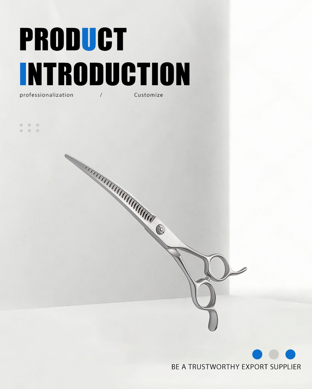 Curved Magic Thinning Scissors for Pet Grooming