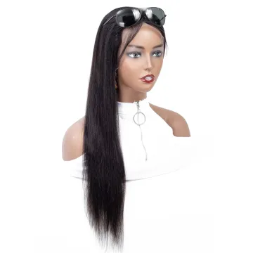 1B Natural Color Straight 13X4 13X6 Lace Frontal Indian Remy Human Hair Wig Wholesale Price Transparent Lace Front Wig For Women