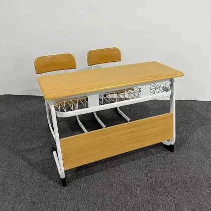 Study Double School Student Desk and Chair