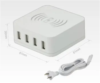 2 IN 1 Wireless Charger With 4-USB