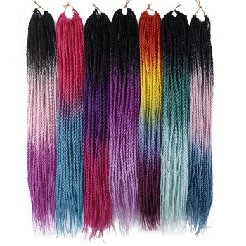 Senegalese Twist Synthetic Ombre Crochet Braids Hair Extensions
