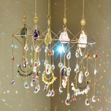 DIY Natural Crystal Handmade Hanging Sun Catcher Prism Rainbow Maker