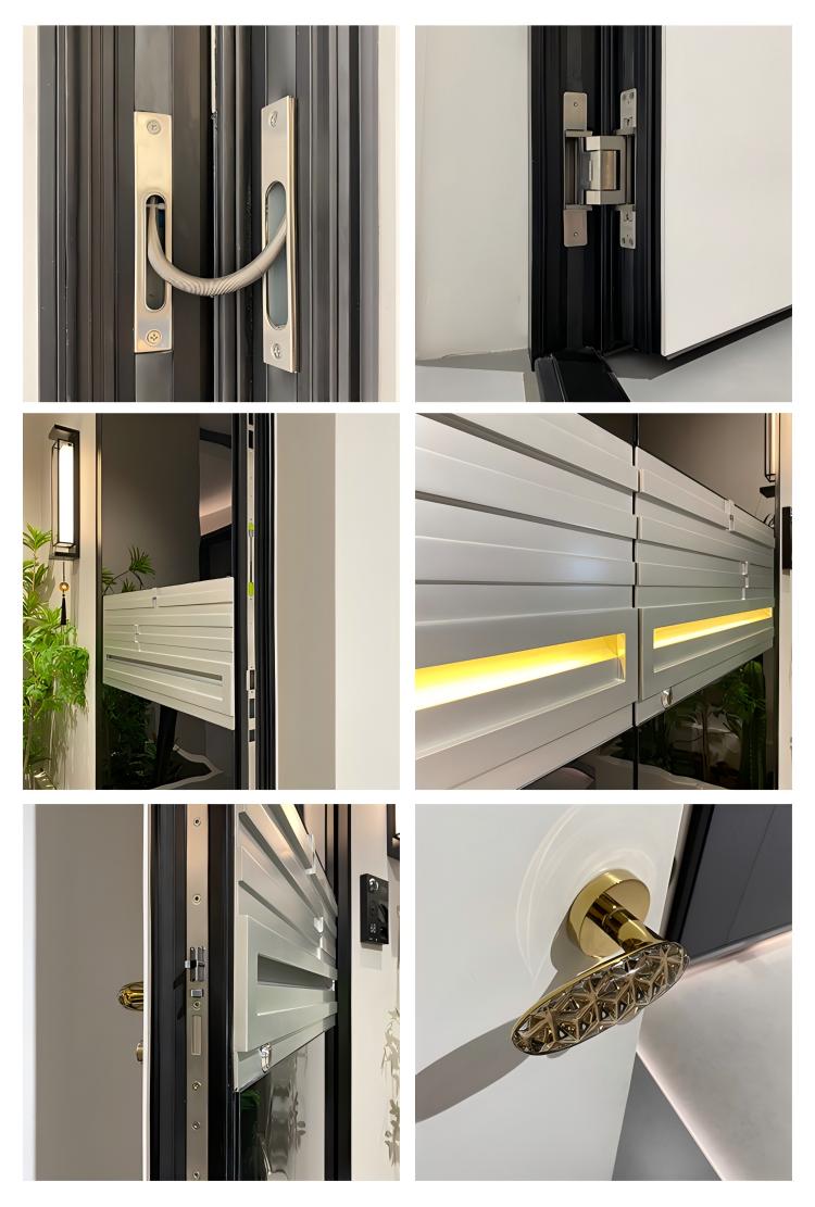 metal double entry doors