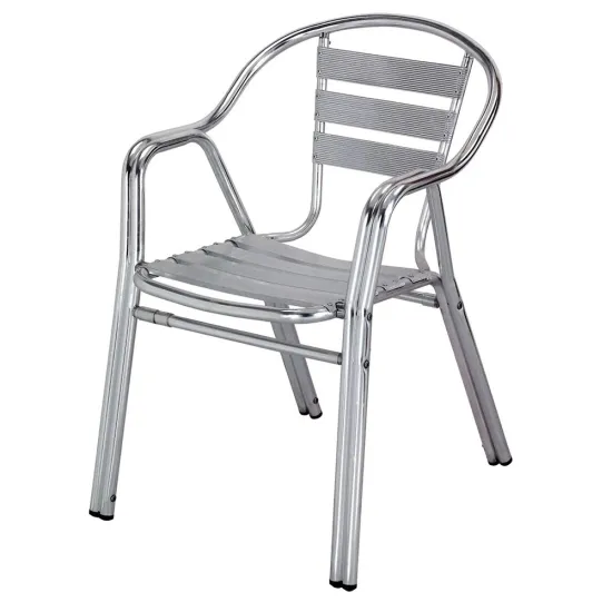 Sturdy Commercial Grade Double-tube Aluminum Plate Milk Tea Shop Leisure Dining Chair