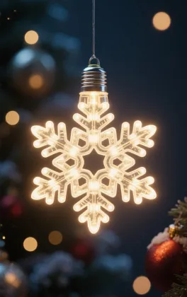 Christmas outdoor snowflake lights