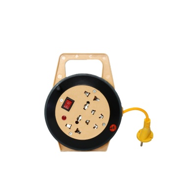 Universal Power Strip: 4 Outlet Overload Protector with Retractable 5m Extension Cord