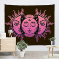 Zon en maan gezicht Tapestry Mandala muur opknoping Indische Hippie Boheemse psychedelische Mystic Tapestry