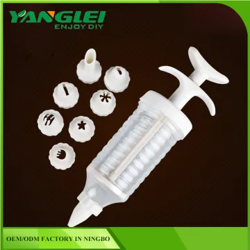 YANGLEI YL-141 Icing Syringe Cake Piping Syringe 8 Nozzles Cake Decorating Set