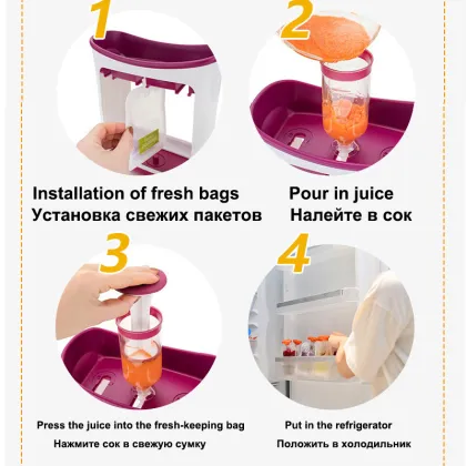 Baby Food Maker Organic Food Grinder For Newborn Fresh Fruit Juice Containers Storage Baby Silicone Kids Insulation Bags