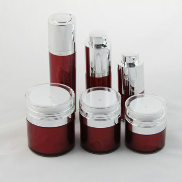 China factory Wholesale Cosmetic Matt Black Ball Shape Wide Mouth Acrylic Containers And Plastic Sample Cream Frost Bottles