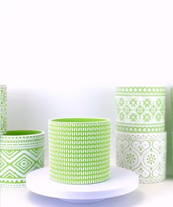 Ceramic Flower Pot Green Plant Pot Fleshy Flowerpot Desktop