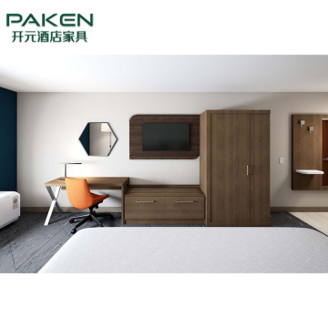 Holiday Inn Express Hotel Room Furniture: Wooden TV Cabinet with Desk and Wardrobe