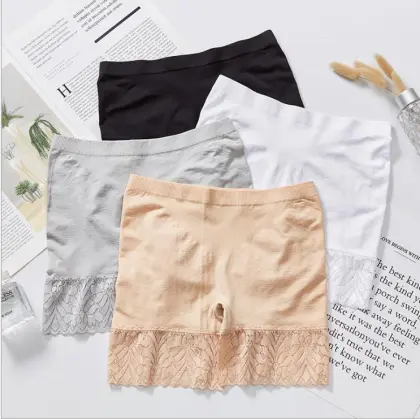 Big Lace Red Leggings: Safety Pants for Women with Anti-Light Feature