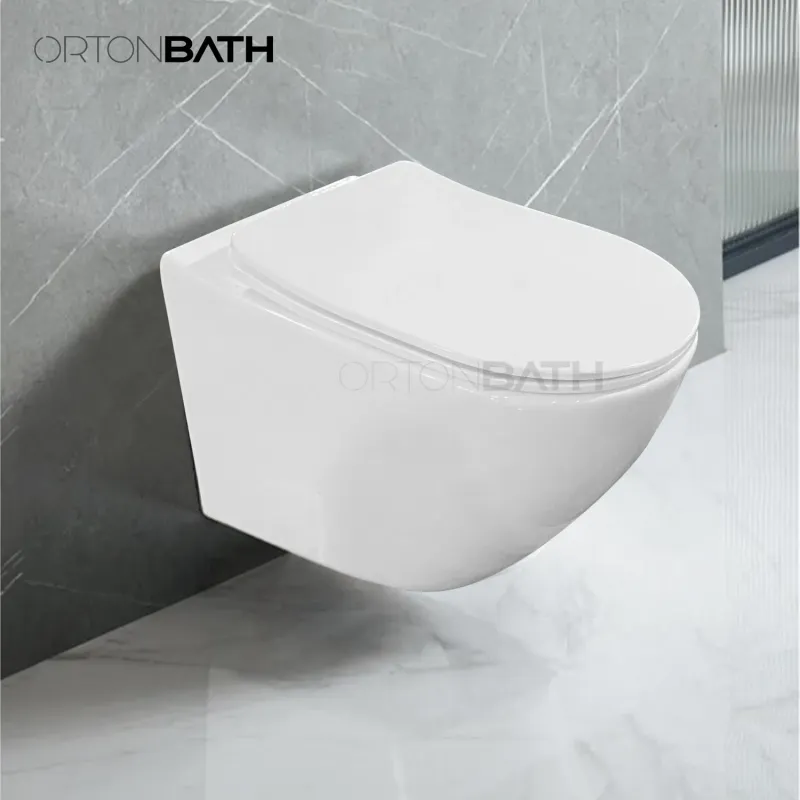 Ortonbath Rimless Toilet with Soft Close Seat Cover