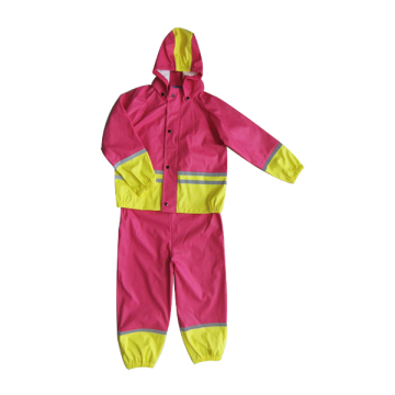PU Leather Rainsuit dla dzieci