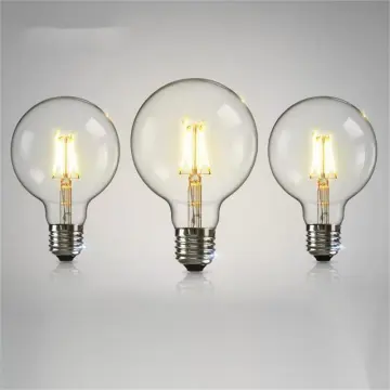 Vintage Dimmable LED Filament Bulb 8W G80 G95 G125 2700K Warm White E26 E27 Base
