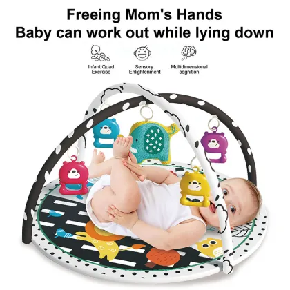 Soft Infant Fitness and Activity Center in Black and White