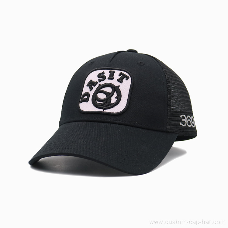 New Design Custom Black Mesh Trucker Hat