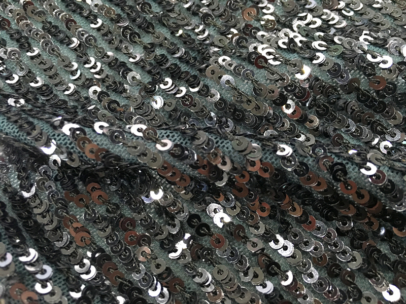 Evening Dress Sequin Embroidery Fabric